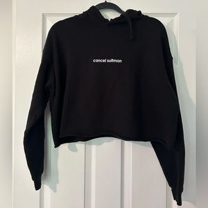 Cancel suitman crop hoodie